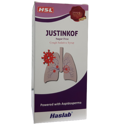 Justinkof Sugar Free Cough Sedative Syrup Haslab