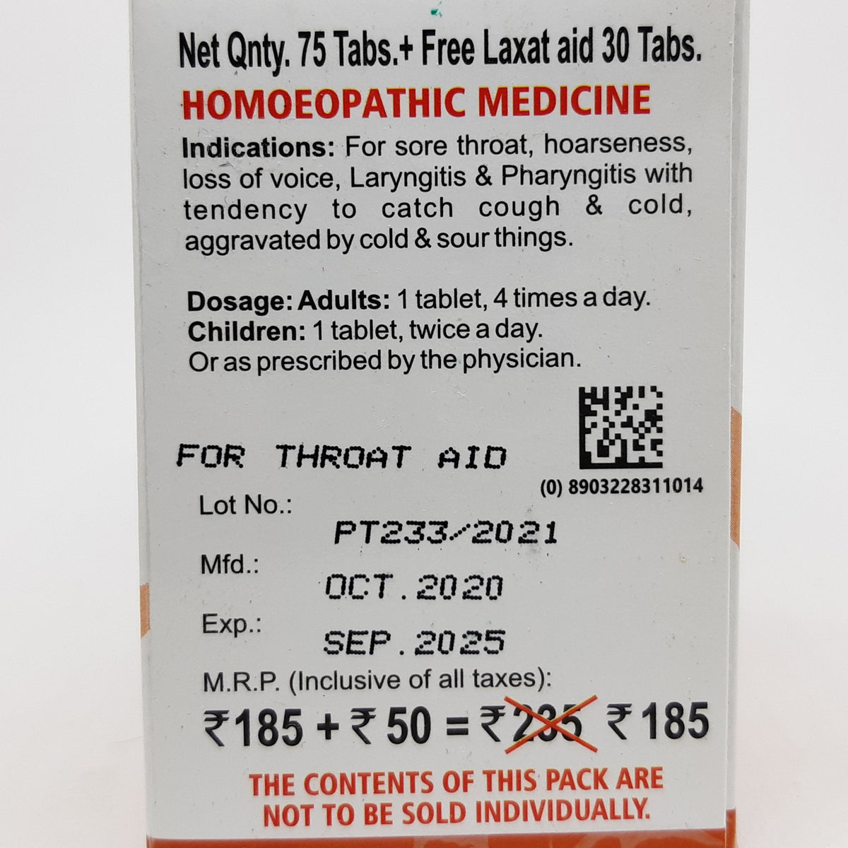 Throat Aid Tablets Bakson